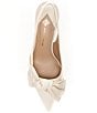 Color:Sweet Cream - Image 5 - Lenore Leather Bow Slingback Pumps