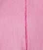 Color:Bloom - Image 4 - Lexi Linen Blend Crew Neck Short Sleeve Cropped Top