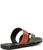 Color:Pesto/Black/Nutshell Brown - Image 2 - Libbie Leather Snake Embossed Thong Flat Sandals