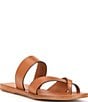 Color:Ibiza Nude - Image 1 - Libbie Leather Thong Flat Sandals