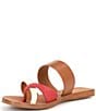 Color:Sweet Cream/Terracotta Pink/Ibiza Nude - Image 4 - Libbie Mixed Media Thong Flat Sandals