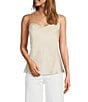 Color:Natural - Image 1 - Lila Silk Cowl Neck Cami Tank