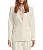 Antonio Melani Lindell Twill Notch Lapel Long Sleeve Blazer, Color:Ivory - Image 3