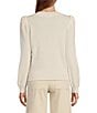Antonio Melani Lisa Puff Sleeve Crew Neck Cashmere Sweater, Color:Ivory - Image 2
