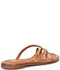 Color:Ibiza Nude - Image 2 - Logann Leather Strappy Toe Loop Flat Thong Sandals