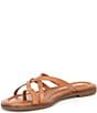 Color:Ibiza Nude - Image 4 - Logann Leather Strappy Toe Loop Flat Thong Sandals
