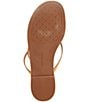 Color:Ibiza Nude - Image 6 - Logann Leather Strappy Toe Loop Flat Thong Sandals