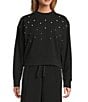 Antonio Melani Coordinating Long Sleeve Crew Neckline Embellished Pearl Pullover Top - Image 6