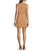 Antonio Melani Loretta Round Neck Sleeveless Button Front A-Line Dress, Color:Camel - Image 2