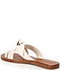 Color:Sweet Cream - Image 3 - Loyren Knotted Leather Thong Flat Sandals