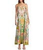Antonio Melani Lucia Printed Satin Strapless Dress, Color:Multi Color - Image 1