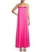 Color:Bright Pink - Image 1 - Lucia Shift Strapless Maxi Dress