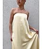 Color:Pale Yellow - Image 5 - Lucia Shift Strapless Maxi Dress