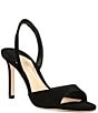 Color:Black - Image 1 - Lyssa Suede Slingback Sandals