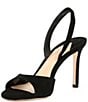 Color:Black - Image 4 - Lyssa Suede Slingback Sandals