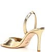 Color:Glimmer Gold - Image 3 - Lyssa Metallic Leather Slingback Dress Sandals