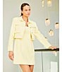 Antonio Melani Macy Tweed Beaded Scoop Neck Mini A-Line Dress, Color:Butter - Image 6