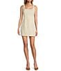 Antonio Melani Macy Tweed Sequin Scoop Neck A-Line Mini Dress, Color:Vanilla - Image 1