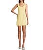 Antonio Melani Macy Tweed Beaded Scoop Neck Mini A-Line Dress, Color:Butter - Image 1