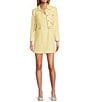 Antonio Melani Macy Tweed Beaded Scoop Neck Mini A-Line Dress, Color:Butter - Image 3