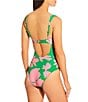 Antonio Melani Madarin Blooms V-Neck One Piece Swimsuit, Color:Shamrock - Image 2