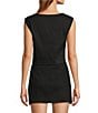 Antonio Melani Coordinating Madelyn Linen Blend Bateau Neckline Shell Embellished Blouse, Color:Black - Image 2