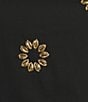 Antonio Melani Coordinating Madelyn Linen Blend Bateau Neckline Shell Embellished Blouse, Color:Black - Image 4