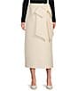 Antonio Melani Maleah Mikado Bow Detail Midi A-Line Skirt, Color:Ivory - Image 1