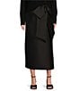 Antonio Melani Maleah Mikado Bow Detail Midi A-Line Skirt, Color:Black - Image 1