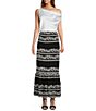 Color:Black - Image 4 - Malia Novelty Embroidered Flounce Hem Coordinating Skirt