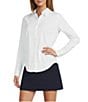 Antonio Melani Mallory Long Sleeve Point Collar Stretch Poplin Blouse, Color:White - Image 1