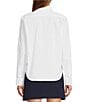 Antonio Melani Mallory Long Sleeve Point Collar Stretch Poplin Blouse, Color:White - Image 2