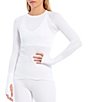 Color:White - Image 1 - Active Mantra Long Sleeve 4-Way Stretch Lightweight Top