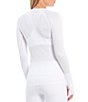 Color:White - Image 2 - Active Mantra Long Sleeve 4-Way Stretch Lightweight Top