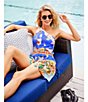 Antonio Melani Map Ribbon Belt Cut Out One Shoulder One Piece Swimsuit, Color:Multi - Image 4
