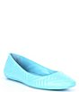 Color:Ice Cold Blue - Image 1 - Marciee Quilted Leather Comfort Ballet Flats