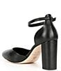 Color:Black - Image 3 - Margot Ankle Strap Leather Pumps