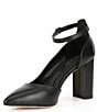 Color:Black - Image 4 - Margot Ankle Strap Leather Pumps