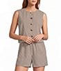Antonio Melani Maria Gingham Sleeveless Button Front Coordinating Vest - Image 1