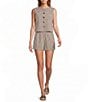 Antonio Melani Maria Gingham Sleeveless Button Front Coordinating Vest - Image 3