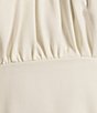 Color:Ivory - Image 3 - Maria Mini Scoop Neck Short Puffed Sleeve A-Line Dress