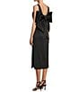 Color:Black - Image 3 - Marilyn A-Line Bow Square Neck Dress