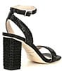 Color:Black - Image 2 - Marryanna Rhinestone Embellished Ankle Strap Dress Sandals