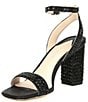 Color:Black - Image 4 - Marryanna Rhinestone Embellished Ankle Strap Dress Sandals