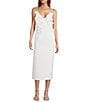 Antonio Melani Martha Floral Applique V-Neck Dress, Color:Ivory - Image 1