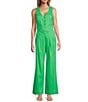 Antonio Melani Melinda Linen Blend Pleated Straight Leg Pants, Color:Amazon - Image 3