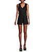 Antonio Melani Melinda V-Neck Stretch Linen Blend Vest, Color:Black - Image 3