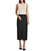 Antonio Melani Michaela Cargo Front Slit Midi Skirt, Color:Black - Image 3
