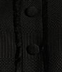 Antonio Melani Milly Tweed Frayed Edge Round Neck Coordinating Cropped Vest, Color:Black - Image 4