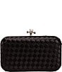 Antonio Melani Mini Weave Minaudiere Silver Metal Clutch, Color:Black - Image 1